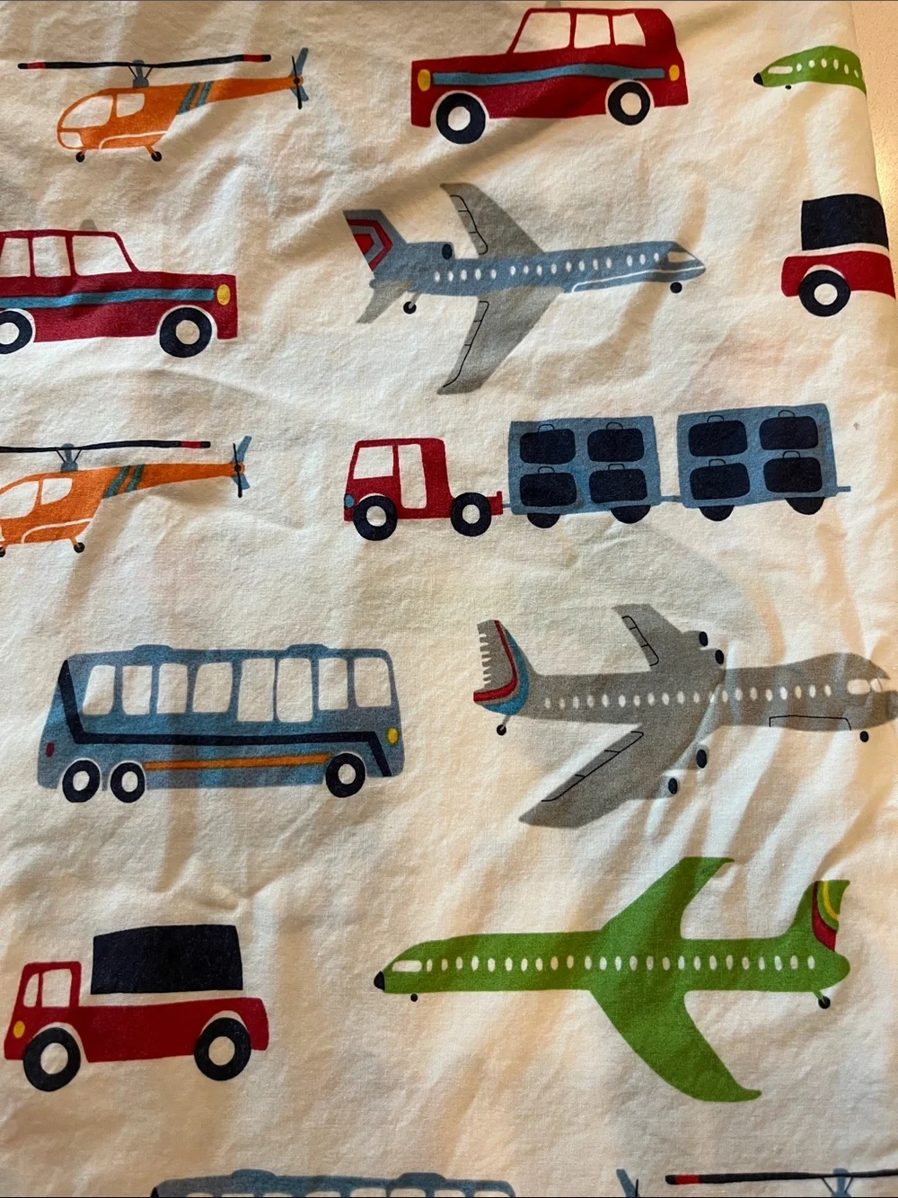 Pottery Barn Kids Transportation Twin Flat Sheet